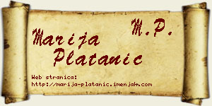 Marija Platanić vizit kartica